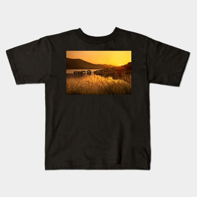 Sunset of the sunken village - Crete Kids T-Shirt by Cretense72